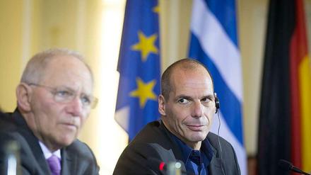 Wolfgang Schäuble und Yanis Varoufakis.