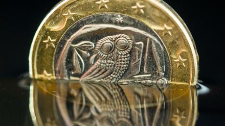 Eine griechische Euro-Münze.