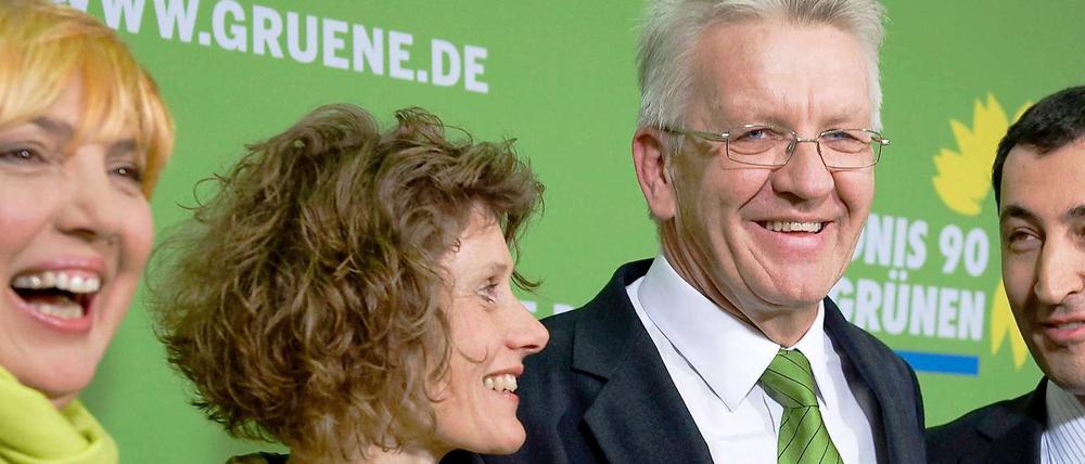 Viele Grüns: Zum ersten Mal führen die Grünen ein Bundesland. 