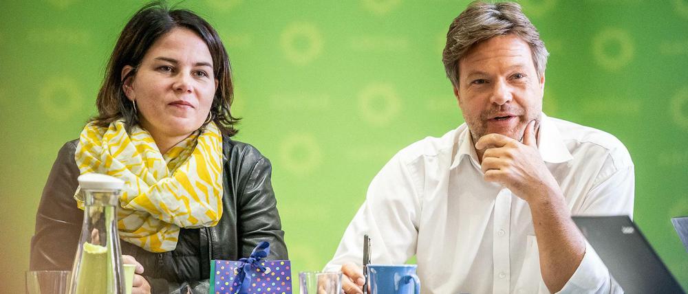 Annalena Baerbock und Robert Habeck, die Bundesvorsitzenden der Grünen. Ihre Partei liegt bei einem historischen Umfragehoch.