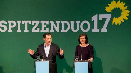Die Spitzenkandidaten der Grünen für die Bundestagswahl, Cem Özdemir und Katrin Göring-Eckardt