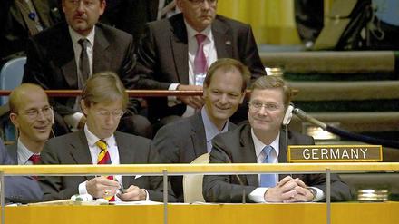 Guido Westerwelle bei der UN-Versammlung.
