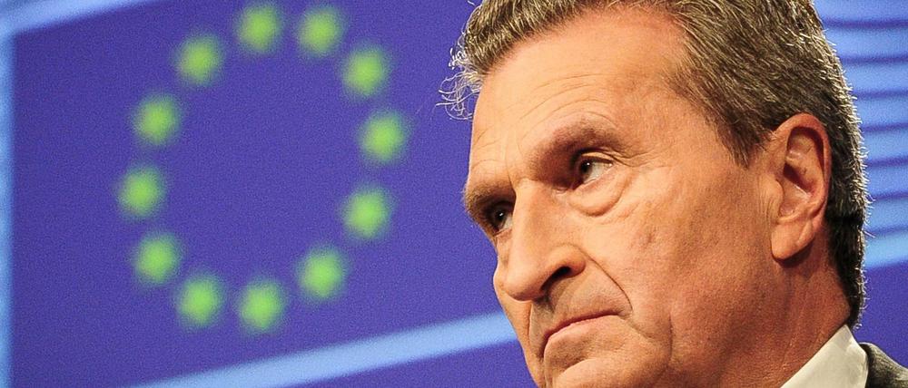 EU-Kommissar Günther Oettinger, CDU, ist für den EU-Beitritt der sechs Westbalkanstaaten.