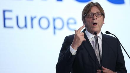 Der Fraktionschef der Liberalen im Europaparlament, Guy Verhofstadt.