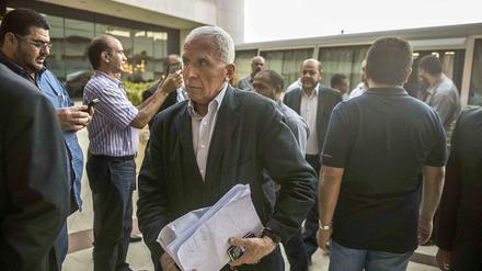 Der palästinensische Chefunterhändler Assam al-Ahmed bei den Verhandlungen in Kairo.