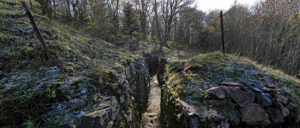 Hundert Jahre danach: Ein Schützengraben am Hartmannsweilerkopf