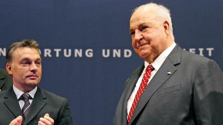Alte Freundschaft. Ex-Bundeskanzler Helmut Kohl und der ungarische Regierungschef Viktor Orban bei einem Treffen 2006. 