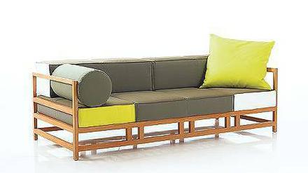 Sofa „Harvest“ zeigt sich in Grau-Gelb.