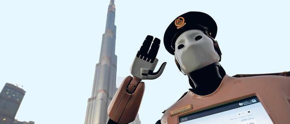 Der erste seiner Art: Polizeiroboter in Dubai.