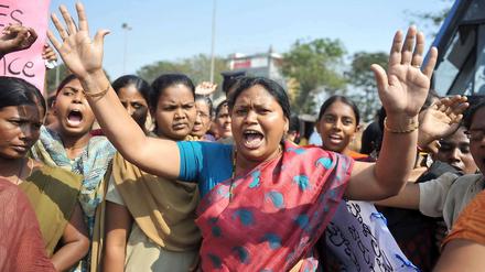 Wütende Proteste in Indien
