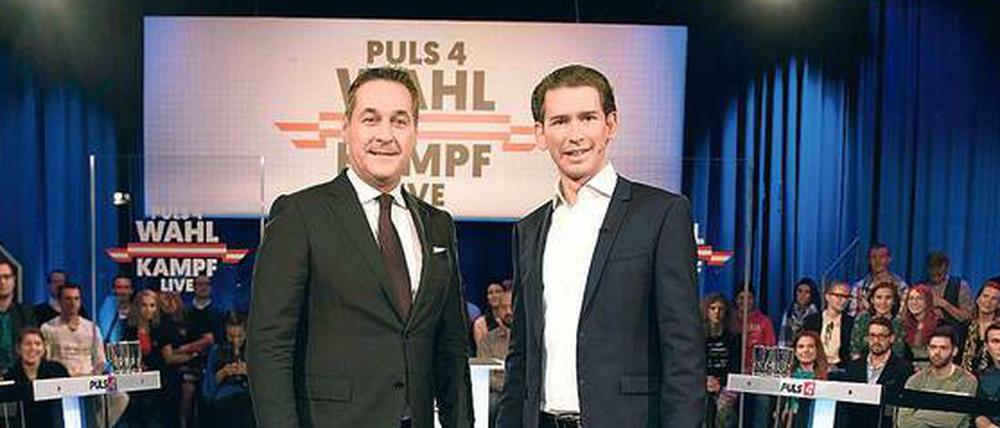 Gleichgesinnte: Sebastian Kurz (r.) von der und Heinz-Christian Strache von der FPÖ.