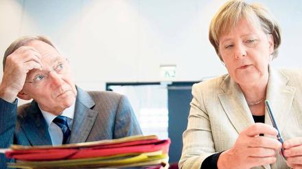 Woher nehmen und nicht stehlen? Bundeskanzlerin Angela Merkel (CDU) und Bundesfinanzminister Wolfgang Schäuble (CDU) stehen vor nicht ganz einfachen Wochen. Denn Ende Juni oder Anfang Juli soll Klarheit über den Etat 2011 herrschen. 