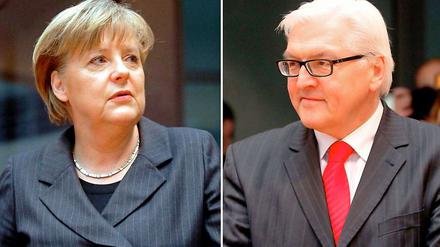 Der ehemalige Außenminister und Fraktionsvorsitzende der SPD, Frank-Walter Steinmeier und Bundeskanzlerin Angela Merkel (CDU) wurden als Zeugen vor dem Untersuchungsausschuss des Bundestages in Berlin vernommen.