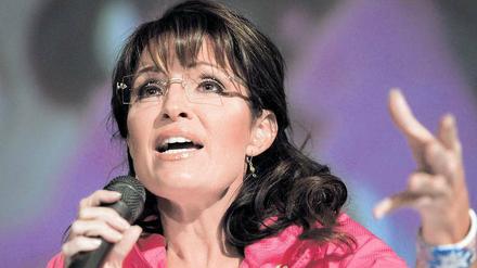 Favoritin des rechten Randes. Sarah Palin lässt offen, ob sie für die Präsidentschaft kandidieren wird - derzeit will sie die Honorare für ihre Vortragstour in die Höhe treiben. Foto: AFP