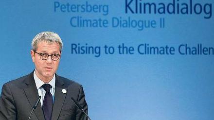 Umweltminister im Einsatz. Norbert Röttgen eröffnet den Klimadialog.