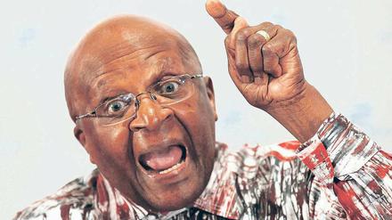 Zornig. Nie nahm Desmond Tutu ein Blatt vor den Mund. Auch auf einer Pressekonferenz in dieser Woche nicht. Foto: Nic Bothma/dpa