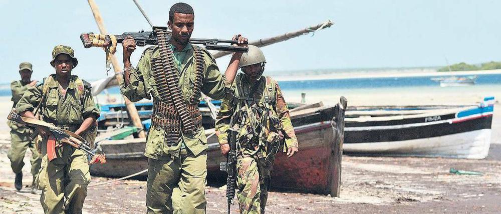 Unübersichtliche Fronten. Reguläre Truppen und regierungsnahe Milizen (im Bild) kämpfen in Somalia mit Hilfe ausländischer Truppen gegen Islamisten.