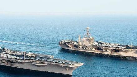 US-Flugzeugträger. Mit Seemanövern versuchen die USA und der Iran seit Monaten, sich gegenseitig militärisch zu beeindrucken. Foto: Reuters