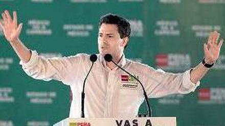 Enrique Peña Nieto vertritt die langjährige mexikanische Regierungspartei PRI. Foto: AP