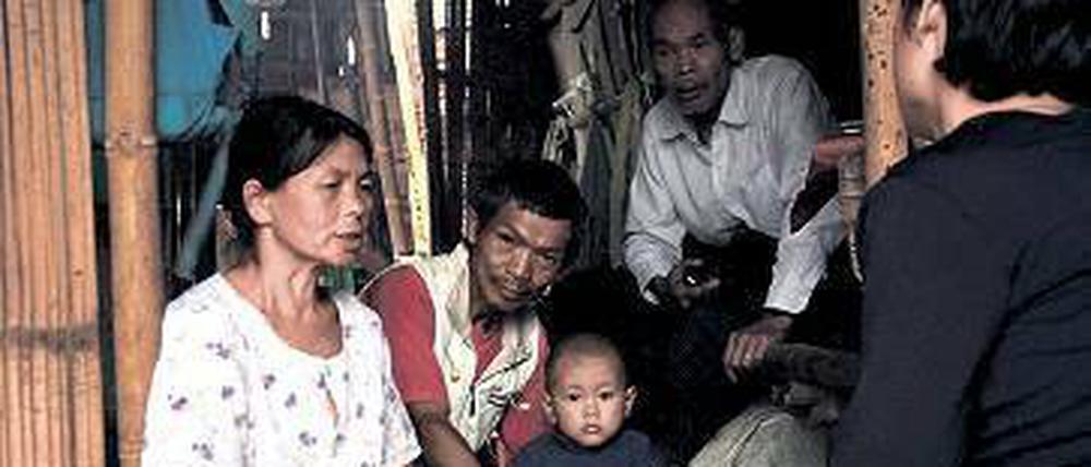 H. Seng ist mit ihren fünf Kindern und ihrem Mann nach Laiza geflohen. 