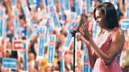 Der Saal tobt. Der Auftritt von Michelle Obama war der bisherige Höhepunkt des Parteitags der Demokraten. Der Ehefrau des US-Präsidenten warb eindringlich für ihren Mann.
