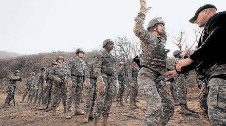 Verbündete. US-Soldaten trainieren auf einem Übungsgelände 40 Kilometer nördlich der südkoreanischen Hauptstadt Seoul. Foto: dpa