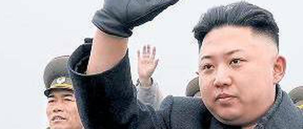 Drohgebärden. Nordkoreas junger Machthaber Kim Jong Un könnte die Lage mit einem weiteren Raketentest anheizen. 