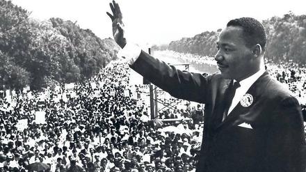 Historischer Moment: Martin Luther King hält 1963 seine Rede in Washington. Foto: dpa