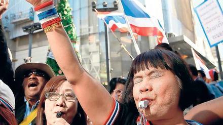 „Bangkok Shutdown“ lautet ein Slogan der thailändischen Opposition. 