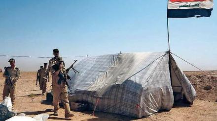 Abwehrbereit? Irakische Soldaten auf Grenzposten