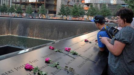 Ort der Trauer. 13 Jahre sind die Anschläge auf die Twin Towers her.