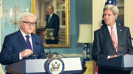 US-Außenminster Kerry stimmte Steinmeiers Kritik zu.