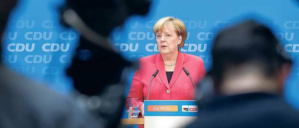 Angela Merkel reagierte mit ihren Aussagen auf die schlechten Wahlergebnisse der CDU.