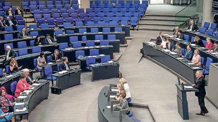 Bei der Rede von Johannes Kahrs (SPD) verließ die AfD-Fraktion am 12. September geschlossen den Saal. 