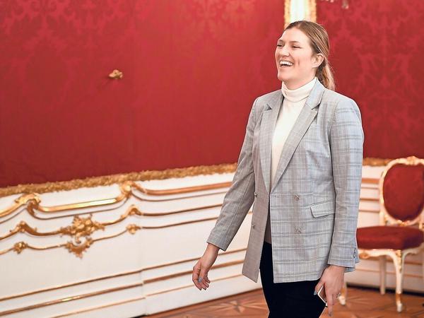 Die Direktorin von Ican, Beatrice Fihn, bei einem Besuch in Wien.