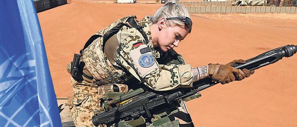 Im Einsatz. Eine deutsche Soldatin in Mali.