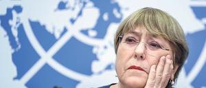 Frustriert. Michelle Bachelet zieht sich zurück. Foto: AFP/Fabrice Coffrini