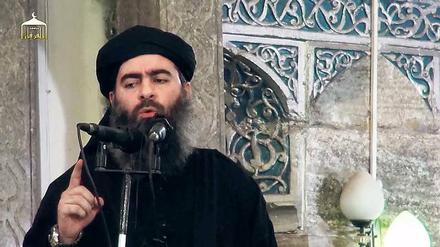 Selten zu sehen – aber immer präsent. Der Chef der Dschihadistenmiliz „Islamischer Staat“ (IS), Abu Bakr al Bagdadi.