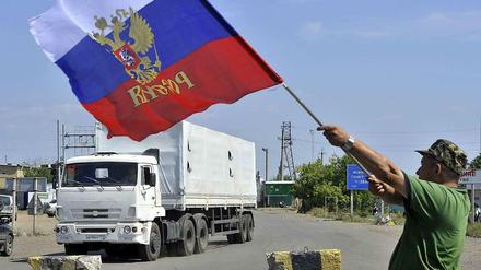 Der erste Hilfskonvoi wurde vergangene Woche von Russland eigenmächtig in die Ukraine geschickt.