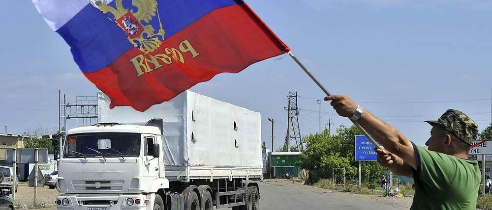 Der erste Hilfskonvoi wurde vergangene Woche von Russland eigenmächtig in die Ukraine geschickt.
