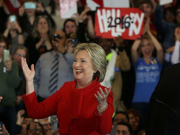 Hillary Clinton bei ihrer Wahlversammlung in Iowa 