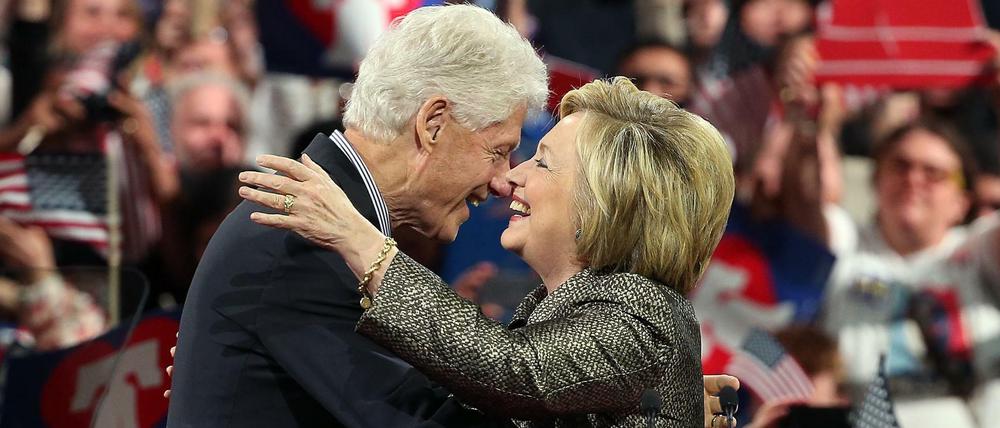 Bill und Hillary Clinton .