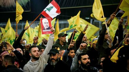 Hisbollah-Protest im Libanon.