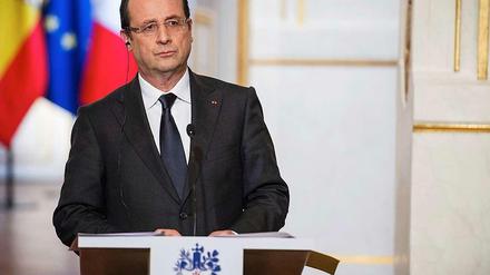 Mit dem Rücken zur Wand: Frankreichs Präsident François Hollande .