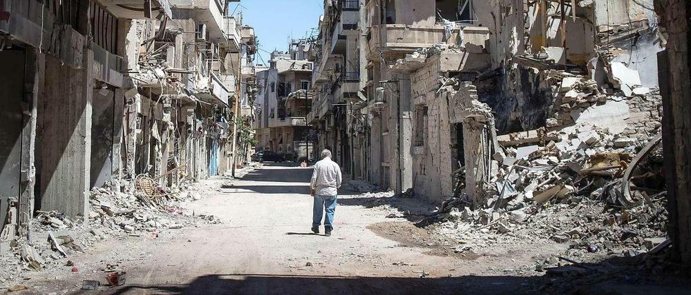 Eine Trümmerlandschaft: Viele Städte wie Homs sind inzwischen teilweise völlig zerstört.