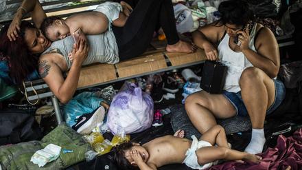 Am Dienstag legten Tausende Migranten einen Stopp in der südmexikanischen Stadt HuiStopp ein. 