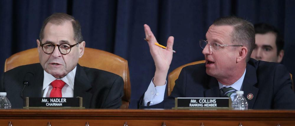 Harte Diskussionen im US-Justizausschuss: Doug Collins von den Republikanern (rechts) und Jerrold Nadler von den Demokraten 