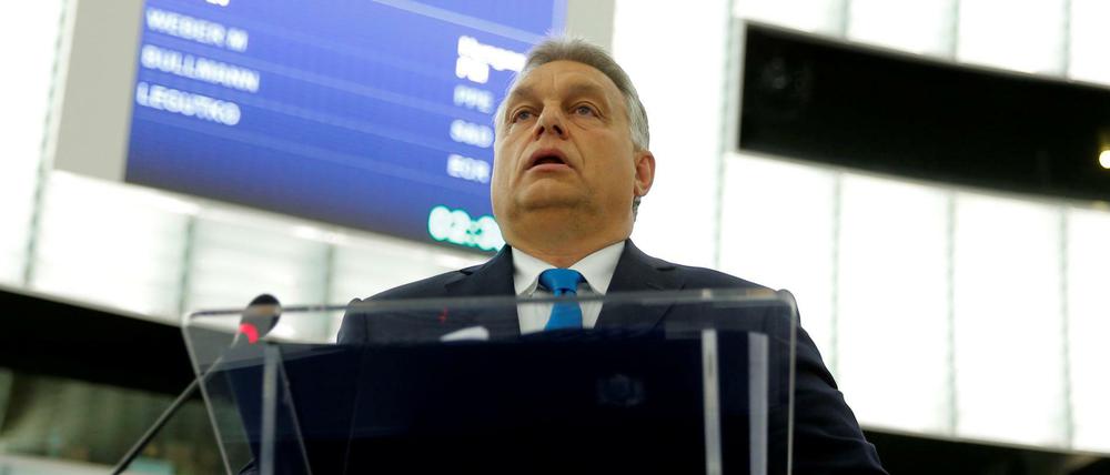 Ungarns Regierungschef Viktor Orban im EU-Parlament