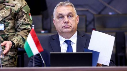 Der ungarische Premierminister Viktor Orban bei einem Nato-Treffen Ende Februar 2022. 