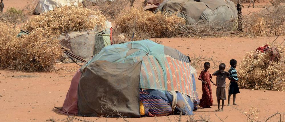 Zelte in einem Flüchtlingscam im Nordosten Kenias.